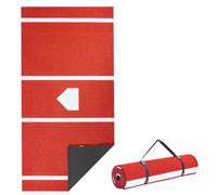 VEVOR Tapete de Bateo para Béisbol 300x116 cm Alfombra para Entrenamiento, Rojo