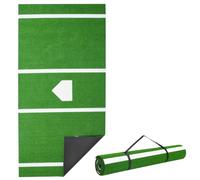 VEVOR Tapete de Bateo para Béisbol 366 x 183 cm Tapete de Lanzamiento de Sóftbol, Césped Sintético PP, Base de EVA, Alfombrilla de Entrenamiento de Béisbol para Interiores y Exteriores, Verde