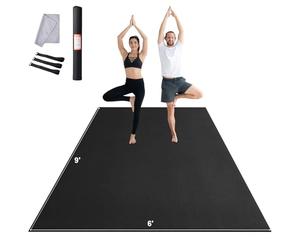 VEVOR Tapete de ejercicio grande, antideslizante de alta densidad, tapete de yoga para hombres y mujeres, tapete de fitness y ejercicio con bolsa y correa de transporte, para todo tipo de yoga en
