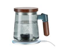VEVOR Taza de Agua de Hidrógeno Generador de Hidrógeno 400 ml Máquina Ionizadora de Agua de Hidrógeno SPE con Base de Carga Inalámbrica Botella de Agua Rica en Hidrógeno Taza de Vidrio para Salud