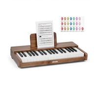 VEVOR Teclado de Piano Infantil 37 Teclas de Madera, Piano Electrónico para Niños 3-10 Años, USB-C o Pilas, Volumen Ajustable, con Pegatinas de Notas y Hojas de Práctica, para Casa Aula Viaje Familiar