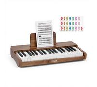 VEVOR Teclado de Piano Infantil 37 Teclas de Madera, Piano Electrónico para Niños 3-10 Años, USB-C o Pilas, Volumen Ajustable, con Pegatinas de Notas y Hojas de Práctica, para Casa Aula Viaje Familiar