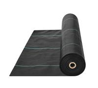 VEVOR Tela para Control de Malezas Tela para Jardín de Alta Resistencia Tela Tejida para Control de Malezas de PP Tela Geotextil para Paisajismo Vellón de Malas Hierbas 0,9 x 76,2 m, 170 g/m², Negro