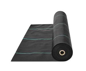VEVOR Tela para Control de Malezas Tela para Jardín de Alta Resistencia Tela Tejida para Control de Malezas de PP Tela Geotextil para Paisajismo Vellón de Malas Hierbas 1 x 50 m, 100 g/m², Negro