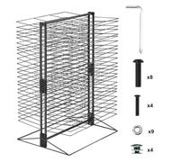 VEVOR Tendedero de Pintura 50 Estantes Extraíbles 490 x 190 mm, Rejilla para Secar Pintura de Acero al Carbono con Base Estable para Obras de Arte en Aulas, Estudios de Arte y Escuelas, Negro