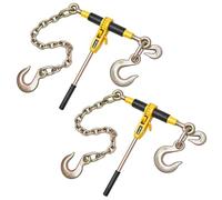 VEVOR Tensor de Trinquete con Cadenas G80 de 10 mm x 62 cm, 2 Piezas Tensores de Trinquete Compatible con Cadenas de 10-12,7 mm Carga de 4173 kg para Asegurar cargas, Remolques y Plataformas