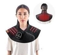 VEVOR Terapia de Luz Roja Hombros Cuello Espalda 140 LED Terapia de Luz Roja Portátil 660nm 850nm con Temporizador Pulso de 10 Hz 3 Intensidades Inalámbrica para Aliviar la Fatiga y el Dolor Muscular
