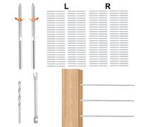 VEVOR Terminales de montaje de extremo de tensión para barandilla de cable de 1/8", 102 piezas de acero inoxidable T316, tensor de barandilla de cable de 1/8" para poste de barandilla, plateado