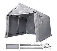 VEVOR Tienda de Almacenamiento en Garaje Exterior 213,4x365,8x224,3 cm Todo Cobertizo de Jardín con Puerta Enrollable con Cremallera, Ventanas Ventiladas para Motos, Bicicletas, Herramientas de Jardín
