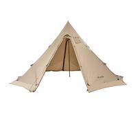 VEVOR Tienda de Campaña Caliente para 4-6 Personas, Tipi Portátil 460 x 460 x 260 cm con Conector para Estufa, Carpa Cónica de Lona Impermeable para Acampar, Senderismo, Pesca y Mochilero, Talla L