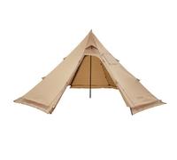 VEVOR Tienda de Campaña Caliente para 4 Personas, Tipi Portátil 400 x 400 x 200 cm con Conector para Estufa, Carpa Cónica de Lona Impermeable para Acampar, Senderismo, Pesca y Mochilero, Talla M