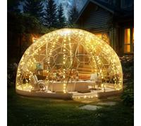 VEVOR Tienda de Campaña con Burbujas 2,9 x 1,76 m Cubierta de PVC Cúpula Geodésica de Refugio Invernadero de Jardín Iglú con Ventana Transparente para Campaña, Fiesta, Patio, Jardín, Exteriores