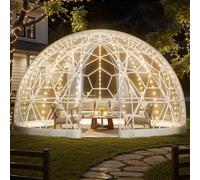 VEVOR Tienda de Campaña con Cúpula de Burbujas, 457 x 290 cm Tienda de Campaña Transparente de PVC para 10-14 Personas con Ventana para Exterior, Camping, Patio, Jardín, Fiesta, Cumpleaños, Boda