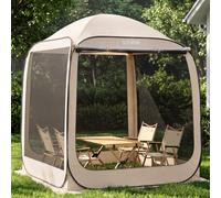 VEVOR Tienda de campaña con mosquitera, 10 x 9 pies, tienda de campaña desplegable para 4-8 personas, toldo con bolsa de transporte, lados de red, estacas para el suelo, para jardín, patio
