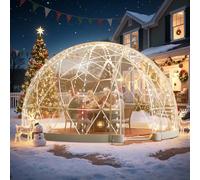 VEVOR Tienda de campaña de jardín de 12 x 7 pies, Transparente con Burbujas para 4 a 7 Personas, Invernadero de cúpula geodésica de PVC Impermeable con Ventana ventilada, Tiendas iglú al Aire Libre