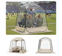VEVOR Tienda de Campaña Deportiva Emergente, 160 x 160 x 182 cm, Carpa Deportiva Impermeable Transparente con Tapete y Cubierta Superior para 2-4 Personas para Jardín, Camping, Pesca y Animaciones