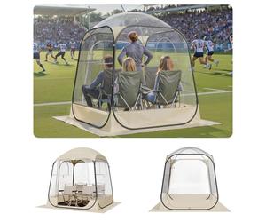 VEVOR Tienda de Campaña Deportiva Emergente, 160 x 160 x 182 cm, Carpa Deportiva Impermeable Transparente con Tapete y Cubierta Superior para 2-4 Personas para Jardín, Camping, Pesca y Animaciones