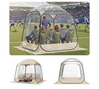 VEVOR Tienda de Campaña Deportiva Emergente, 183 x 183 x 195 cm, Carpa Deportiva Impermeable Transparente con Tapete y Cubierta Superior para 2-4 Personas para Jardín, Camping, Pesca y Animaciones