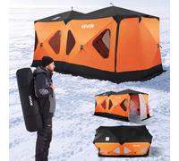 VEVOR Tienda de campaña desplegable para pesca en hielo, opción aislada y | 11 tipos opcionales, shanty portátil estilo cubo para pesca de invierno, tela Oxford impermeable con anclas
