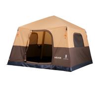 VEVOR Tienda de Campaña Inflable para 4-6 Personas, Tienda de Campaña de Inflado Automático con 2 Puertas y Ventanas de Malla, Impermeable y Portátil con Bolsa de Almacenamiento, para Viajes Glamping