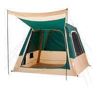 VEVOR Tienda de Campaña Inflable para 4 Personas, Tienda de Campaña con Bomba Recargable, Ventanas de Malla, Impermeable, con Bolsa de Transporte, para Familias Glaming Viajes Outdoor, Color Verde