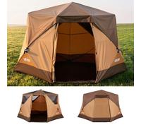 VEVOR Tienda de Campaña Instantánea para 6 Personas, Tienda de Camping Pop Up Pórtatil, con Cubierta para la Lluvia y Ventanas Grandes de Malla, Bolsa de Transporte, para Acampada con Familia Amigos