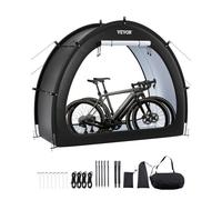 VEVOR Tienda de Campaña para Bicicletas, Tienda Impermeable en Forma de Abanico 1706x2011x792mm con Ventana Ventilada, Fibra de Vidrio de Alta Resistencia y Cremalleras Dobles para 1 o 2 Bicicletas