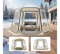 VEVOR Tienda de Campaña Plegable, 305 x 275 x 220 cm, Impermeable y Resistente a Los Rayos UV, Tienda Transparente con Ventanas y Vista Panorámica de 540° para 4-8 Personas para Patio y Jardín
