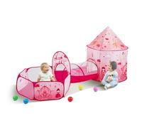 VEVOR Tienda de Campaña Túnel 3 en 1 para Niños, Casa de Juegos Emergente para Interior/Exterior con Bolsa de Transporte y Correas de Fijación como Regalo para Bebés y Niños Pequeños, Unisex, Rosa