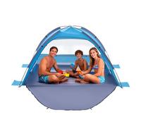 VEVOR Tienda de Playa para 3 Personas, Carpa de Refugio de Sol Protección UPF 50+, Carpa Portátil de Playa con Bolsa de Transporte y Bolsillos para Arena, para Acampar, Pescar, Picnics al Aire Libre