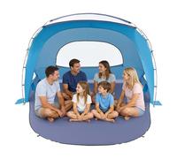 VEVOR Tienda de Playa para 6 Personas 285 x 175 x 184 cm, Carpa de Refugio de Sol Protección UPF 50+, Carpa Portátil de Playa con Bolsa de Transporte y Bolsillos para Arena, para Picnics, Azul