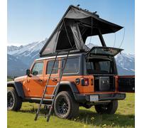 VEVOR Tienda de Techo Rígida para 2-3 Personas, Tienda de Campaña para Techo de Coche con Luz LED, Colchón Grueso, Impermeable y Resistente al Viento, para Camping Viajes en Jeep, SUV, Camionetas