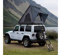 VEVOR Tienda de Techo Rígida para 2 o 3 Personas, con Escalera Telescópica y Colchón Grueso, Impermeable y Resistente al Viento para Camionetas Jeep, SUV y Furgonetas, 1460 x 2630 x 1290 mm, Negro