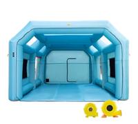 VEVOR Tienda Inflable de 8,5 x 4,6 x 3 m, Tienda de Campaña para Coche con Sistema de Filtro de Aire y 2 Sopladores, para Garaje de Motocicletas, Estación de Trabajo de Pintura Automática y Más
