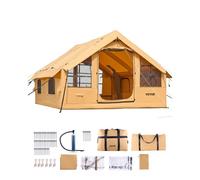 VEVOR Tienda Inflable de Acampar con Bomba Manual para 5-8 Personas, Amarillo