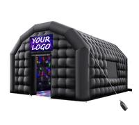 VEVOR Tienda Inflable para Fiestas, Carpa Inflable 6 x 5 x 3,65 m con Soplador de 680 W, Saco de Arena y 2 Ventanas, Tienda de Campaña Tipo Cubo para Eventos, Cumpleaños, Bodas y Fiestas, Negro
