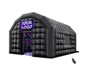 VEVOR Tienda Inflable para Fiestas, Carpa Inflable 6 x 5 x 3,65 m con Soplador de 680 W, Saco de Arena y 2 Ventanas, Tienda de Campaña Tipo Cubo para Eventos, Cumpleaños, Bodas y Fiestas, Negro