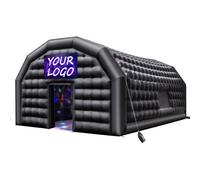 VEVOR Tienda Inflable para Fiestas, Carpa Inflable 8 x 6 x 4 m con Soplador de 1100 W, Saco de Arena y 2 Ventanas, Tienda de Campaña Tipo Cubo para Eventos, Cumpleaños, Bodas y Fiestas, Negro