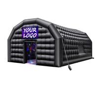 VEVOR Tienda Inflable para Fiestas, Carpa Inflable 8 x 6 x 4 m con Soplador de 1100 W, Saco de Arena y 2 Ventanas, Tienda de Campaña Tipo Cubo para Eventos, Cumpleaños, Bodas y Fiestas, Negro