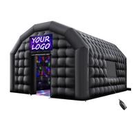 VEVOR Tienda Inflable para Fiestas, Carpa Inflable de 5 x 4 x 3,8 m con Soplador de 680 W, Saco de Arena y 2 Ventanas, Tienda de Campaña Tipo Cubo para Eventos, Cumpleaños, Bodas y Fiestas, Negro