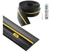 VEVOR Tira de Sellado para Umbral de Puerta de Garaje 3,05 m Tira de Sellado Inferior Impermeable para Puerta de Garaje con Adhesivo, Reemplazo de Burlete de PVC Grueso Mejorado para Bricolaje, Negro