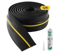 VEVOR Tira de Sellado para Umbral de Puerta de Garaje 3,66 m Tira de Sellado Inferior Impermeable para Puerta de Garaje con Adhesivo, Reemplazo de Burlete de PVC Grueso Mejorado para Bricolaje, Negro