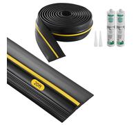 VEVOR Tira de Sellado para Umbral de Puerta de Garaje 6,09 m Tira de Sellado Inferior Impermeable para Puerta de Garaje con Adhesivo, Reemplazo de Burlete de PVC Grueso Mejorado para Bricolaje, Negro