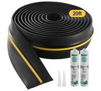 VEVOR Tira de Sellado para Umbral de Puerta de Garaje 6,09 m Tira de Sellado Inferior Impermeable para Puerta de Garaje con Adhesivo, Reemplazo de Burlete de PVC Grueso Mejorado para Bricolaje, Negro