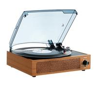 VEVOR Tocadiscos de Vinilo 3 Velocidades Tocadiscos Accionado por Correa con Altavoces Estéreo de 3 W Cartucho Magnético Compatible con 33/45/78 RPM Bluetooth para Discos de Vinilo de 18/25/30 cm