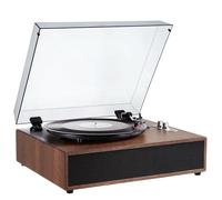VEVOR Tocadiscos de Vinilo, Tocadiscos de 3 velocidades, Altavoces estéreo Integrados de 10 W, transmisión por Correa, Cartucho magnético, Soporte 33/45/78 revoluciones de Salida RCA, para Discos de