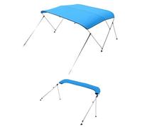 VEVOR Toldo Bimini para Barco de 3 Arcos, Poliéster 600D con Estructura de Aleación Aluminio, Impermeable, Protección Solar, con Bolsa de Almacenamiento, 183 x 215-225 x 117 cm, Azul Pacífico