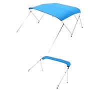 VEVOR Toldo Bimini para Barco de 3 Arcos, Poliéster 600D con Estructura Aleación de Aluminio, Impermeable, Protección Solar, con Bolsa de Almacenamiento, 180 x 169,5 x 117,5 cm, Azul Pacífico