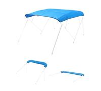 VEVOR Toldo Bimini Plegable para Barco de 4 Arcos, Poliéster 600D, Impermeable y con Protección Solar, con Bolsa de Almacenamiento, Resistente al Viento y Desgarro, 244 x 230 cm, Azul Pacífico