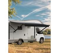 VEVOR Toldo de Repuesto Eléctrico Retráctil Modular de Vinilo para RV con Marco de Aleación de Aluminio Toldo para Remolque Exterior Apto para la Mayoría de los RVs, Negro Degradado, 5809 mm